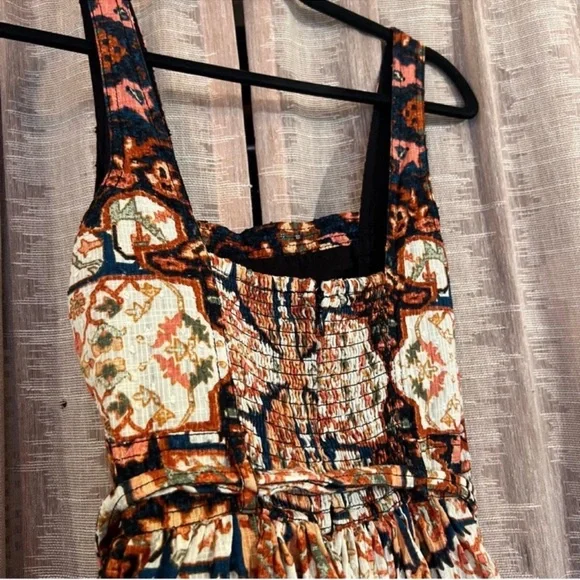 Anthropologie Square-Neck Printed Tiered Midi Dress, NEW - Picture 9 of 15